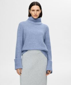 Selected Femme Sia Rollneck Knit Endless Sky