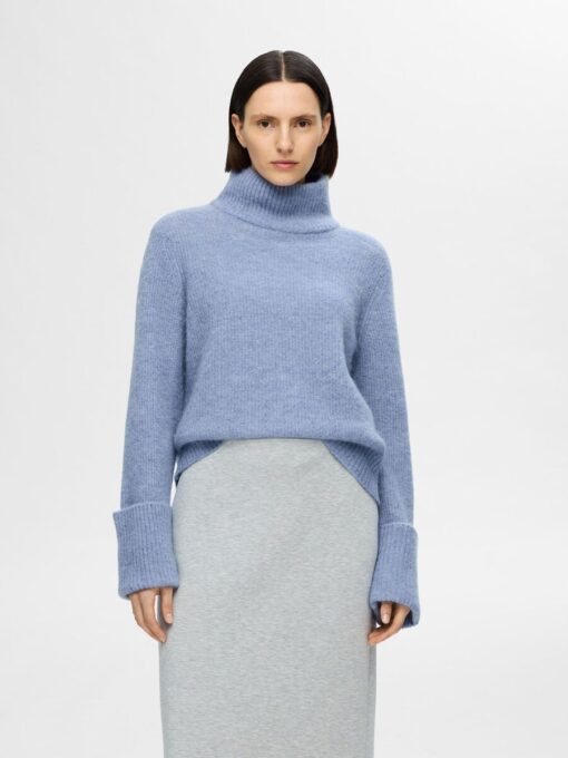 Selected Femme Sia Rollneck Knit Endless Sky
