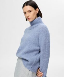 Selected Femme Sia Rollneck Knit Endless Sky