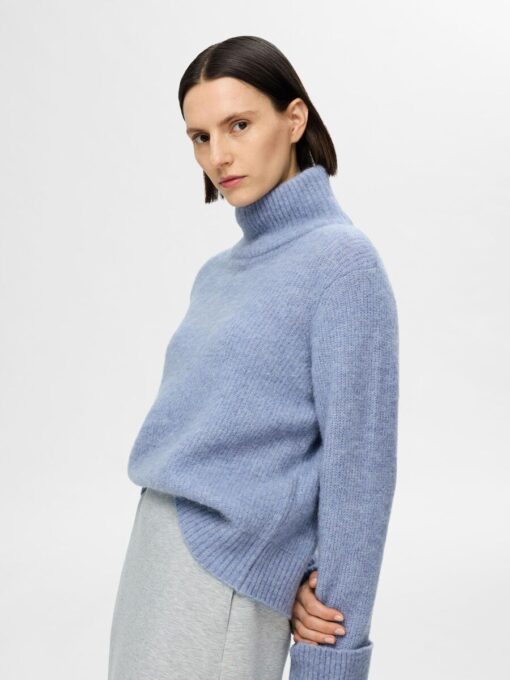 Selected Femme Sia Rollneck Knit Endless Sky