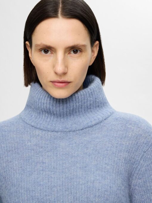 Selected Femme Sia Rollneck Knit Endless Sky
