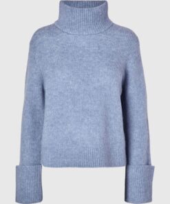Selected Femme Sia Rollneck Knit Endless Sky
