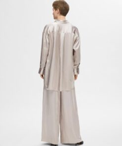 Selected Femme Selene Satin Shirt Dove