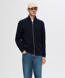 Selected Homme Dane Full Zip Cardigan Sky Captain