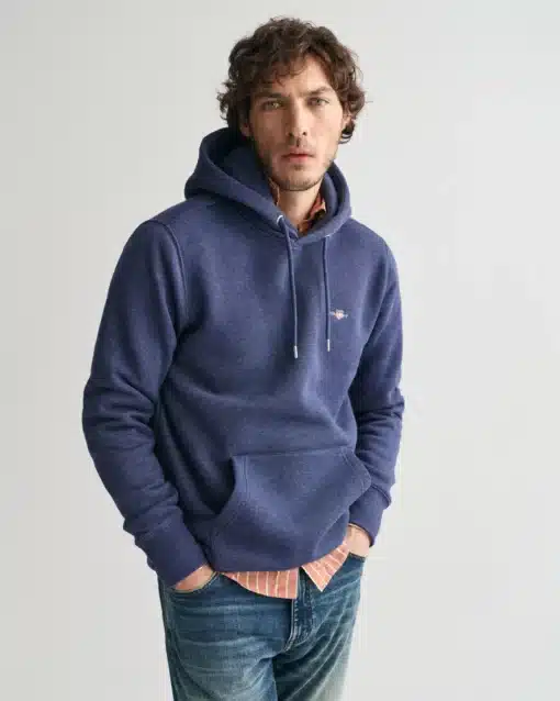 Gant Reg Shield Hoodie Dk Jeansblue Melange