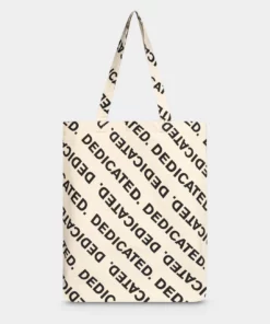 Dedicated Tote Bag Torekov Logo Pattern Off White