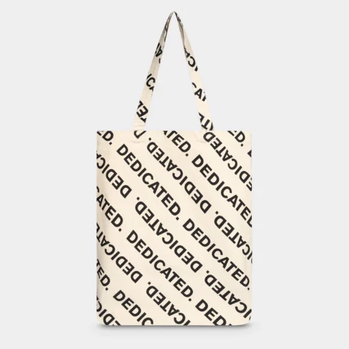 Dedicated Tote Bag Torekov Logo Pattern Off White