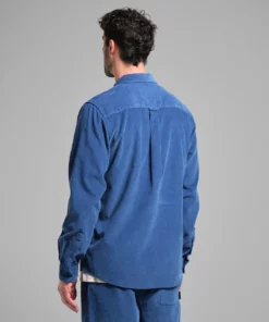 Dedicated Shirt Varberg Corduroy True Blue