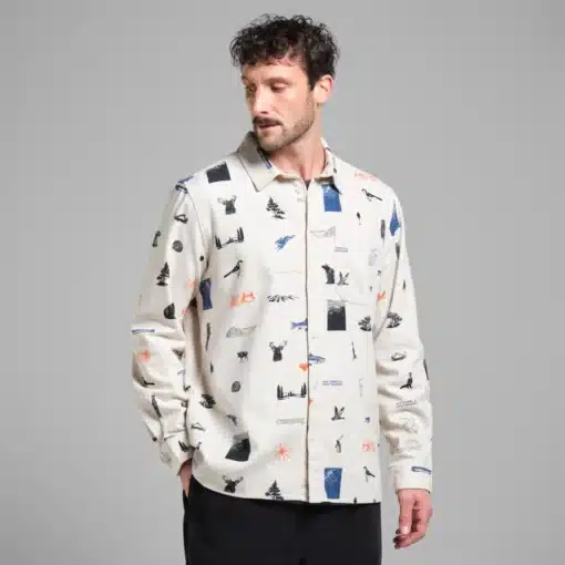 Dedicated Shirt Rute Flannel In The Woods Oat White