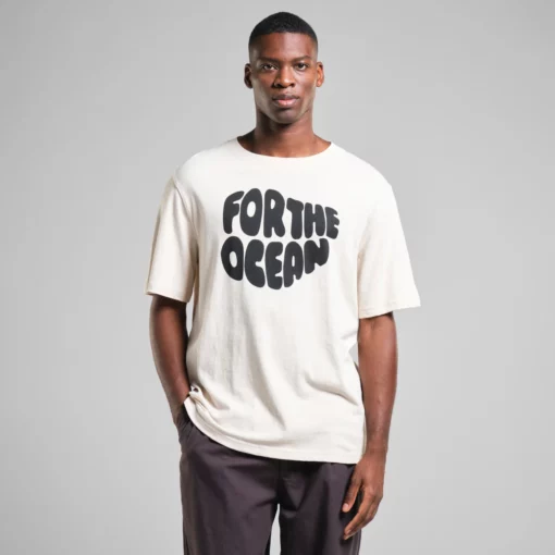 T-shirt Gustavsberg Hemp For the Ocean Vanilla White