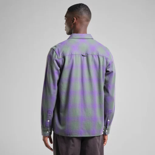 Dedicated Shirt Rute Flannel Shadow Check Purple
