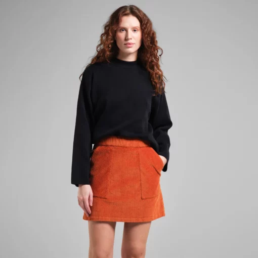 Dedicated Skirt Majorna Corduroy Cinnamon Orange