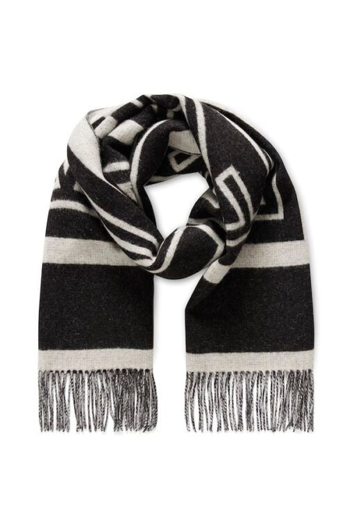 InWear Myrthe Logo Scarf Black / Whisper White