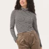 Part Two Efinas Rollneck T-shirt French Oak Stripe