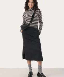 Part Two Efinas Rollneck T-shirt French Oak Stripe