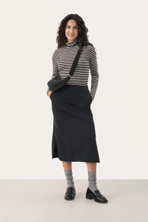 Part Two Efinas Rollneck T-shirt French Oak Stripe