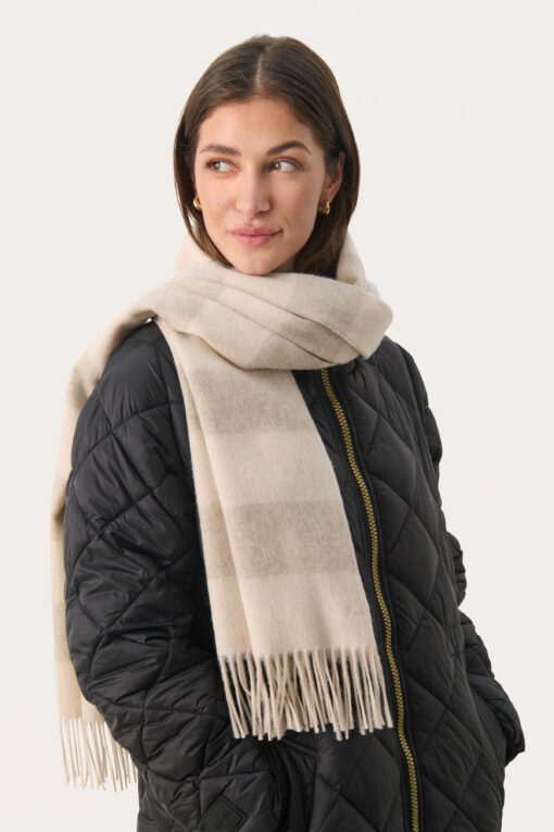 Part Two Kitha Scarf Beige Stripe