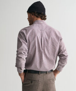 Gant Regular Poplin Gingham Shirt Plumped Red