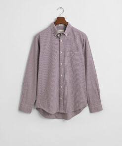 Gant Regular Poplin Gingham Shirt Plumped Red