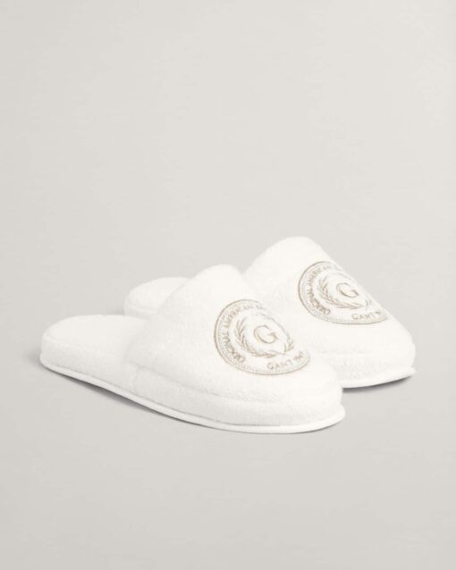 Gant Home Crest Slippers White