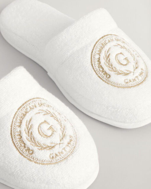 Gant Home Crest Slippers White
