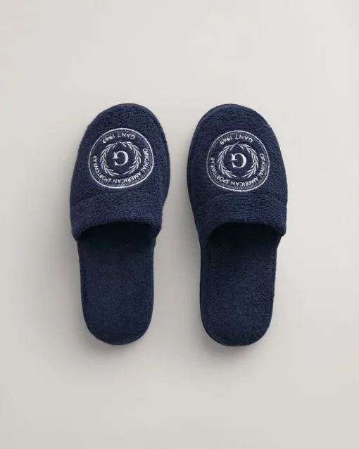 Gant Home Crest Slippers Marine