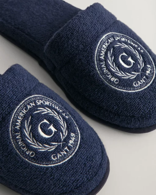 Gant Home Crest Slippers Marine