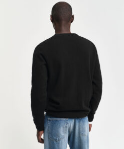 Gant Superfine Lambswool Crew Neck Jumper Black