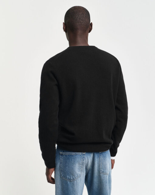 Gant Superfine Lambswool Crew Neck Jumper Black