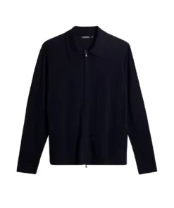 J.Lindeberg Kaleb Merino Zip Cardigan Navy
