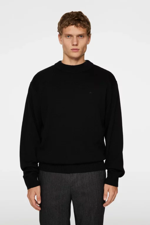 J.Lindeberg Kino Merino Crew Black