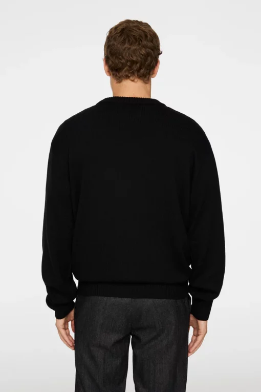 J.Lindeberg Kino Merino Crew Black