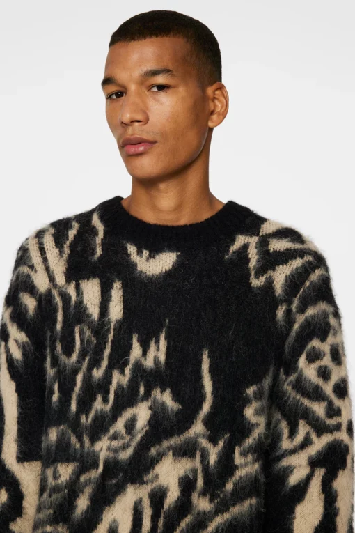 J.Lindeberg Falkor Jaquard Knit Black