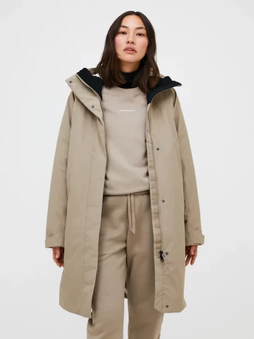 Peak Perfoemance Treeline Insulated Parka Women Avid Beige