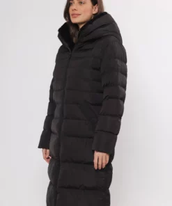 Keila Padded Faux Fur Coat Black
