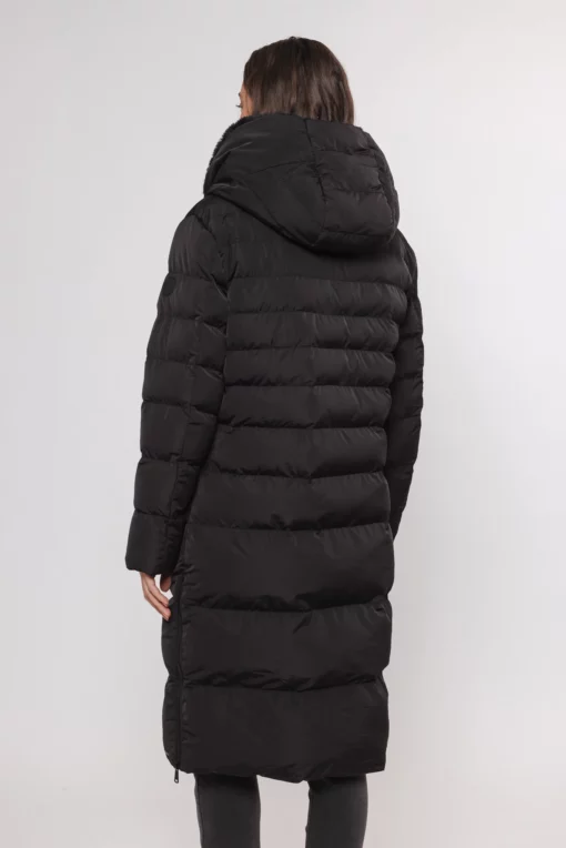 Keila Padded Faux Fur Coat Black