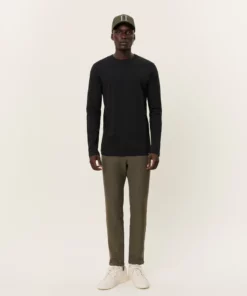 Les Deux Nørregaard LS T-Shirt Tonal Black