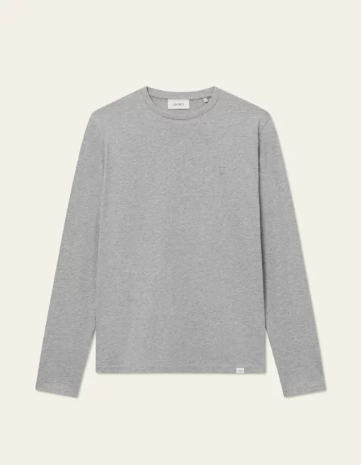 Les Deux Nørregaard LS T-Shirt Tonal Grey Melange