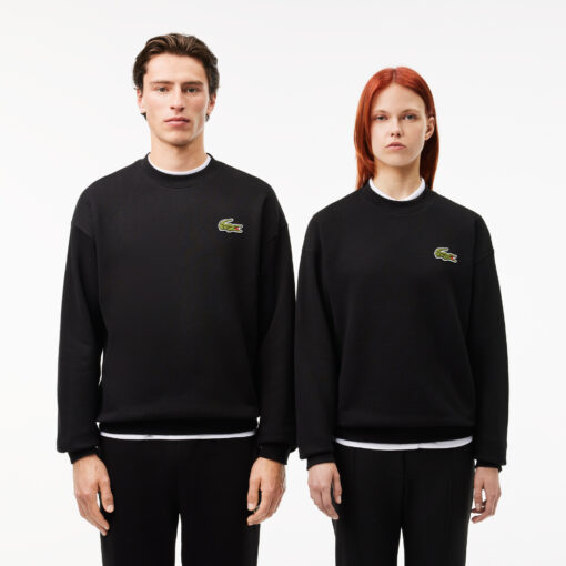 Lacoste Loose Fit Badge Accent Sweatshirt Black