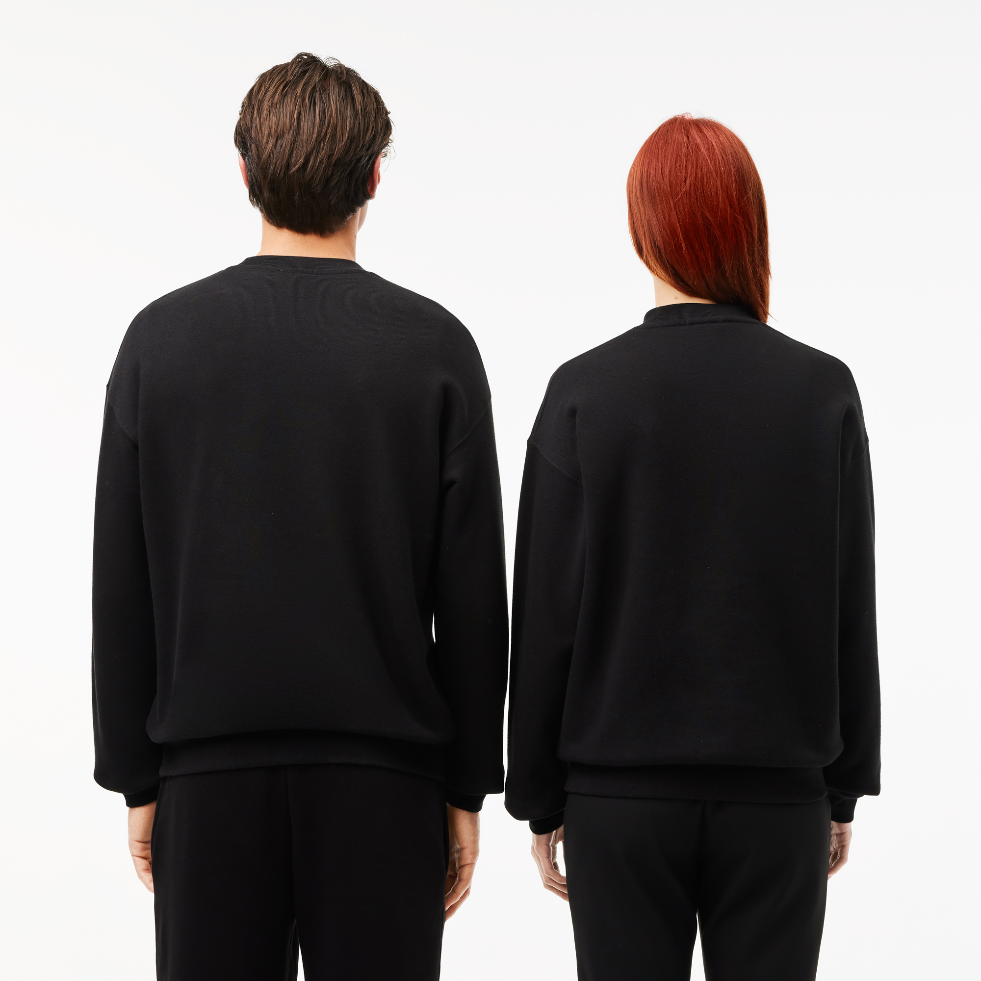 Buy Lacoste Loose Fit Badge Accent Sweatshirt Black
