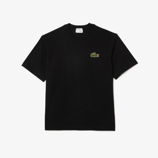 Lacoste Loose Fit Heavy Cotton Badge T-shirt Black