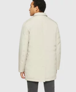 Knowledge Cotton Apparel Climate Shell Car Coat Jacket Light Feather Gray