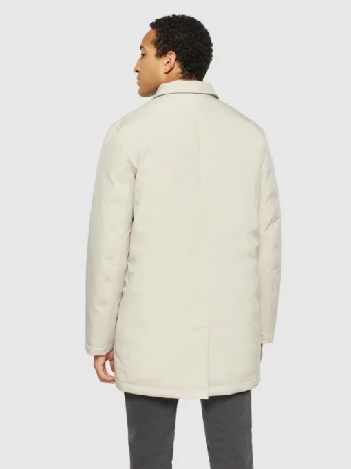 Knowledge Cotton Apparel Climate Shell Car Coat Jacket Light Feather Gray