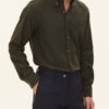 Oscar Jacobson Brushed Flannel Shirt Green