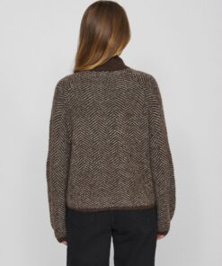 Vila Lory High Neck Knit Coffee Bean