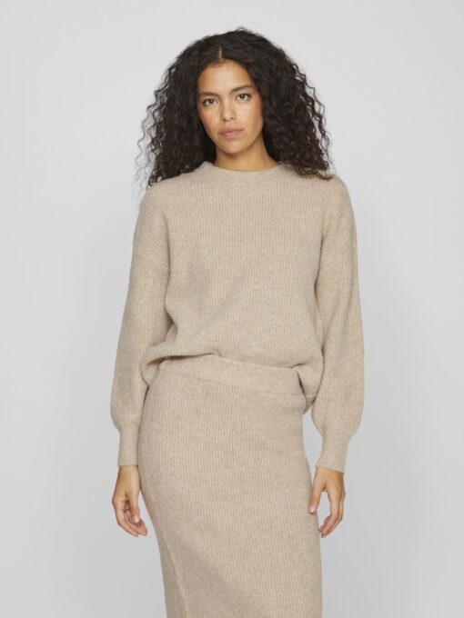 Vila Kachel Knit Natural Melange