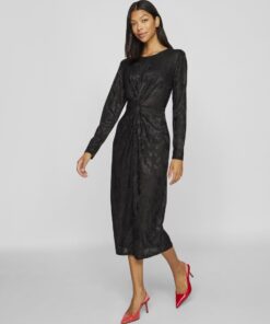 Vila Rosea Midi Dress Black Beauty