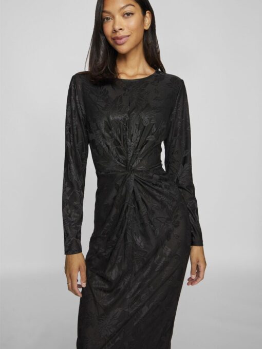 Vila Rosea Midi Dress Black Beauty
