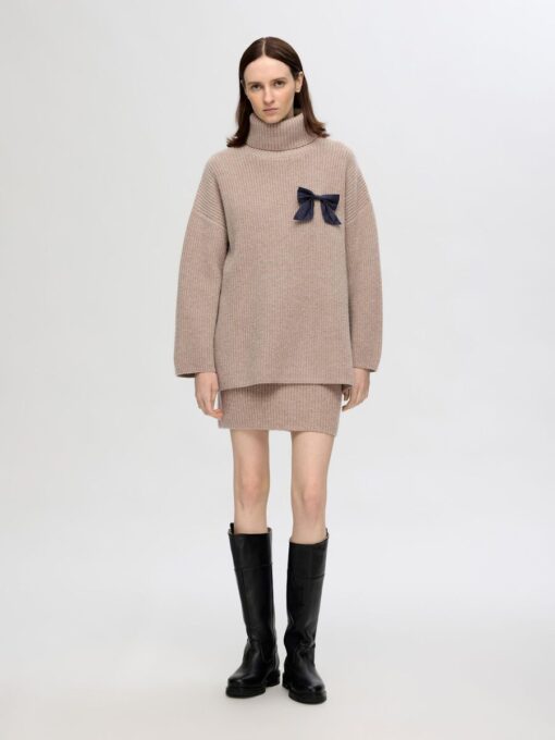 Selected Femme Mary Long Rollneck Knit Irish Cream