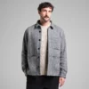 Dedicated Wool Jacket Fagersta Herringbone Black